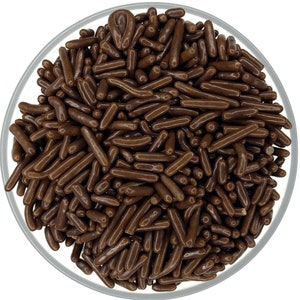 Jimmies Sprinkles P Brown Chocolate Jimmies Sprinkles -- Edible Chocolate Brown Sprinkles Jimmies Crunchy Confetti F