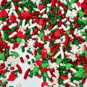Sprinkle Mix Christmas Stockings Sprinkle Mix -- Edible Holiday Christmas Sprinkle Mix Royal Icing Stockings Red Sprinkles Green Sprinkles