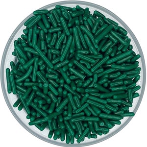 Jimmies Sprinkles K Dark Green Jimmies Sprinkles -- Edible Light Primary Green Sprinkles Jimmies Crunchy Confetti F
