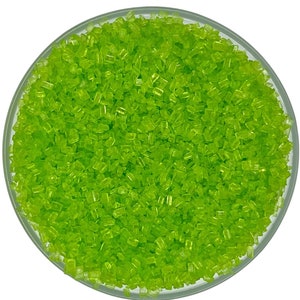 Sugar Crystals F Lime Green Chunky Sugar Crystals -- Birthday Halloween Bright Green Colored Sugar Diamond Earth Tone Sugar