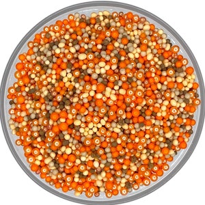 Sprinkle Mix Pumpkin Bits Sprinkle Mix -- Edible Autumn Harvest Fall Nonpareils Small Sprinkles Rose Gold Shimmer Red Orange Brown Sprinkles