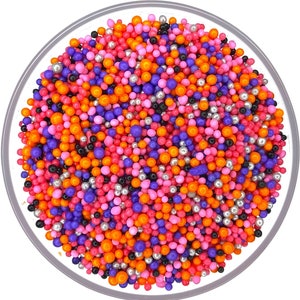 Sprinkle Mix Bright Halloween Bits Sprinkle Mix -- Edible Halloween Sprinkles Hot Pink Purple Orange Sprinkles Black Girly Halloween