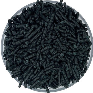 Jimmies Sprinkles R Black Jimmies Sprinkles -- Edible Black Tone Sparkly Sprinkles Jimmies Crunchy Confetti Pearl Sprinkles F