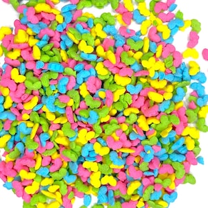 Sprinkles Butterfly Confetti Sprinkles -- Birthday Sprinkle Mix Pink Orange Yellow Blue Green Sprinkles Cute Mix Pastel Rainbow