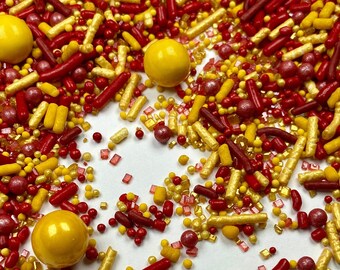 Chinese New Year Sprinkle Mix -- Year of the Dragon Day Sprinkle Mixes Sprinkle Mix Red Gold Yellow Sprinkles