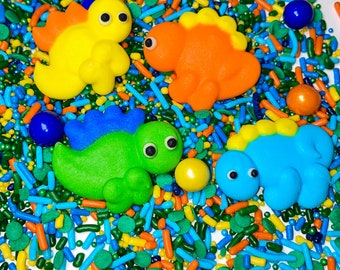 Baby Shower Sprinkle Mix Dinosaur Friends Sprinkle Mix Cakes Cupcakes Sweet Confetti Sprinkles Jimmies Boy’s Birthday Sprinkle Mix