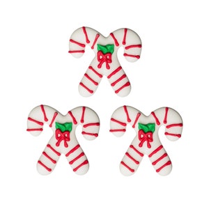 Royal Icing Candy Canes Holiday - Essbare Winter Ferien Sprinkle Mix Rot Grün Royal Icing Weihnachtsfeier Zubehör Stechpalme Beeren Bögen