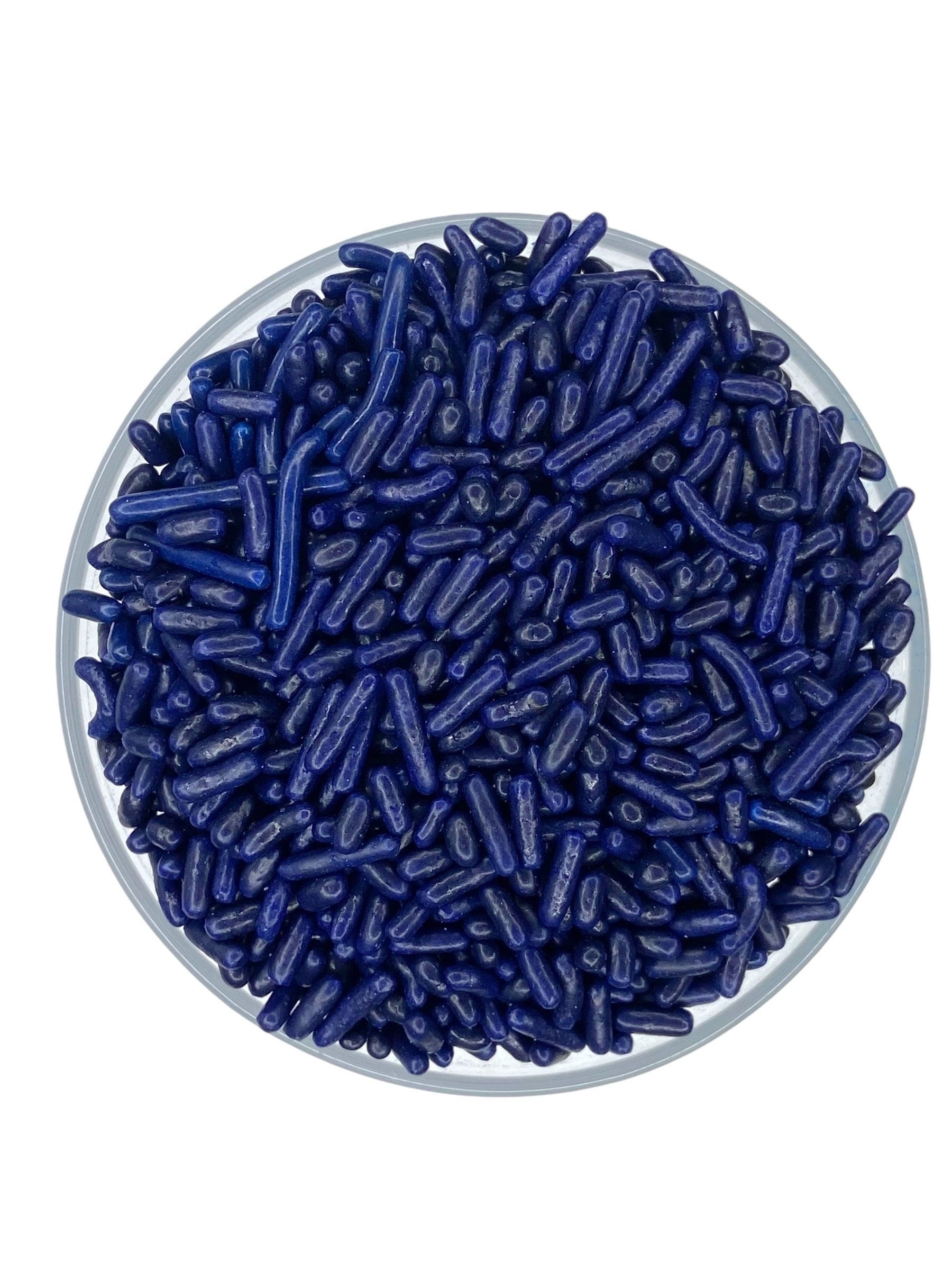 Jimmies Sprinkles M Navy Blue Jimmies Sprinkles -- Edible Dark Blue Confetti Shimmer Pearl Quin Confetti F