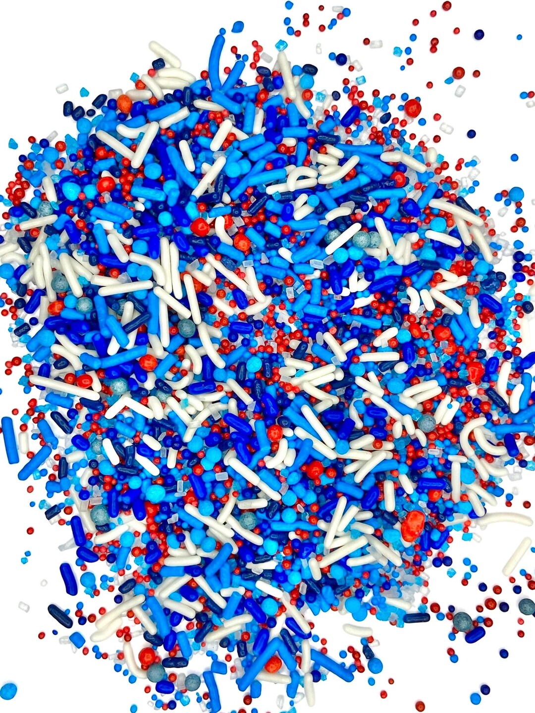 Sprinkle Rice Blue Sprinkle Mix Blue With a Touch of Red Sprinkle Mix - Etsy