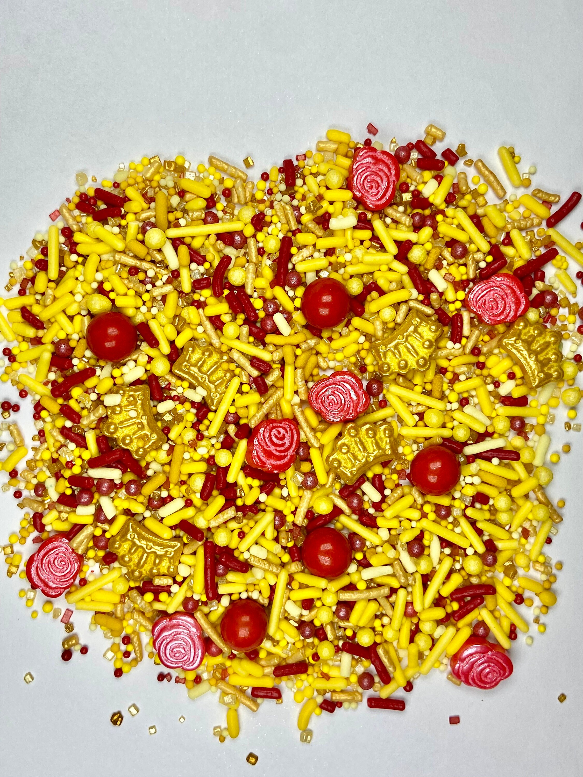 Sprinkle Mix Beauty Belle – Red Roses and Gold Crowns - Etsy