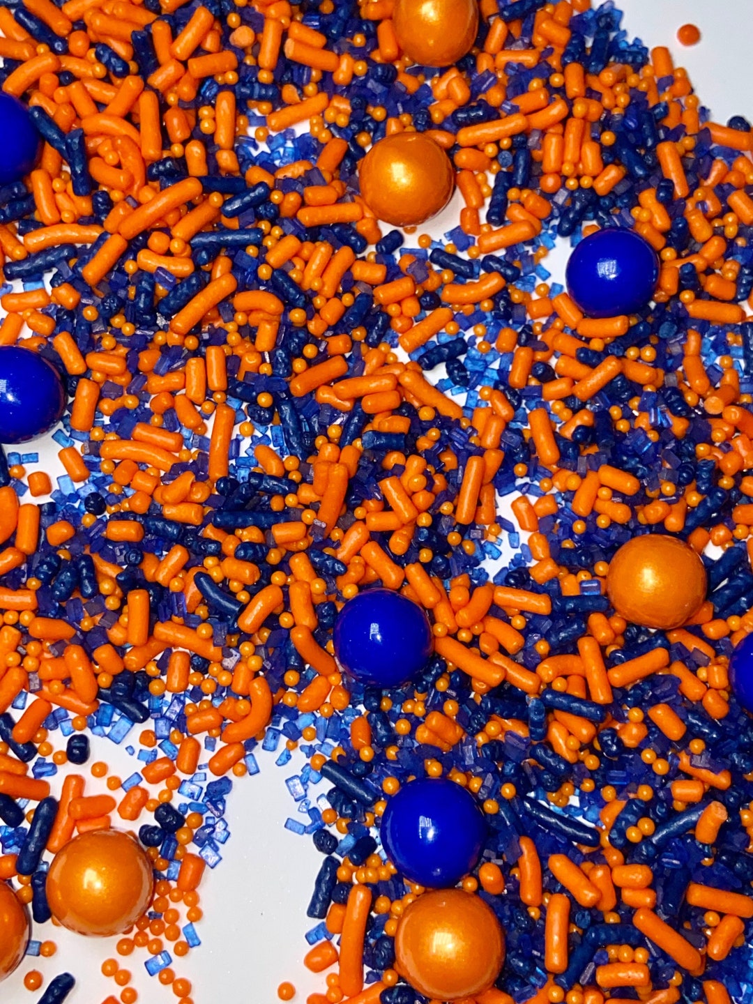 Orange and Royal Blue Sprinkle Mix Orange Royal Blue Sprinkles School