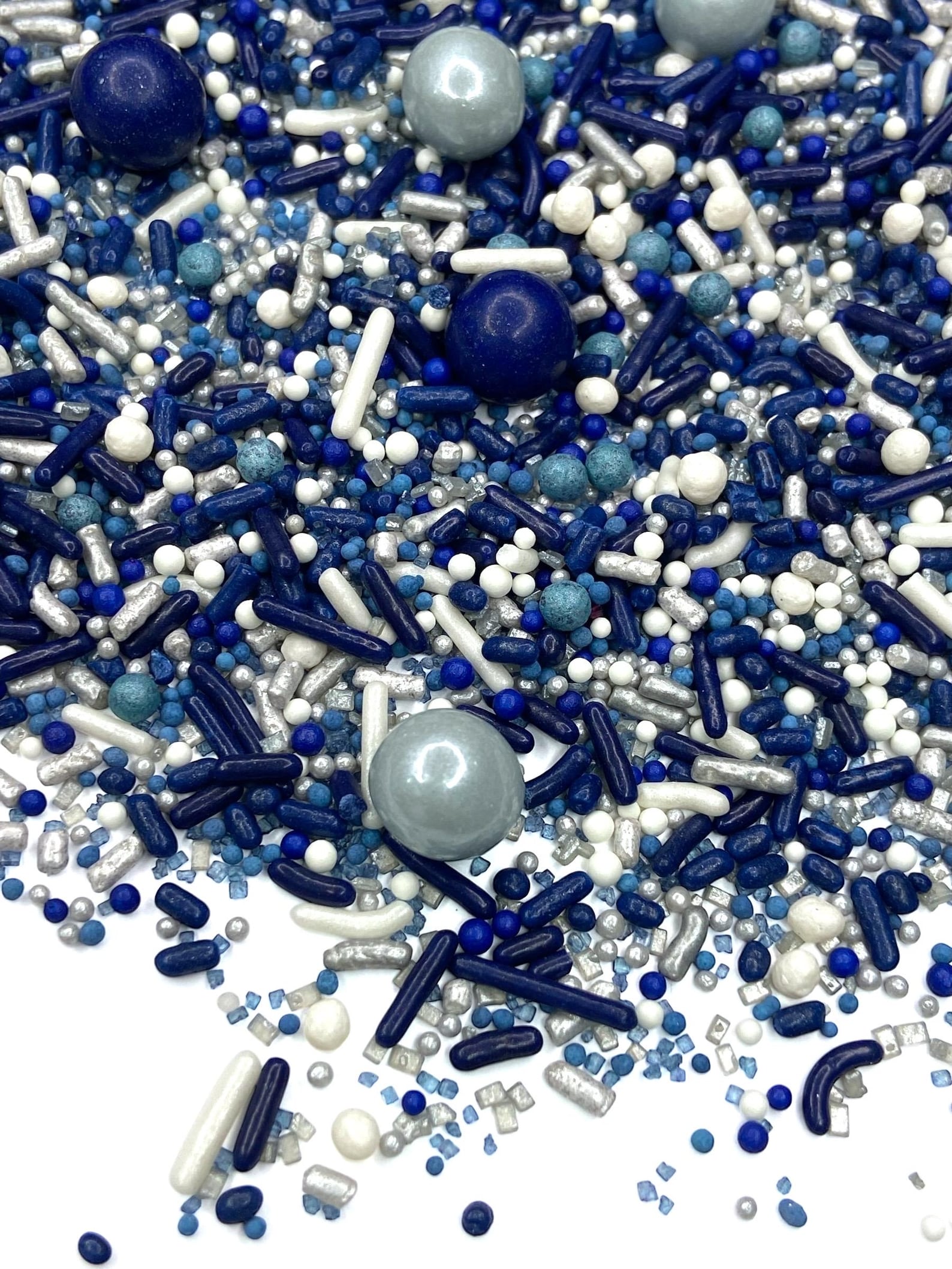 Slivergradient Sprinkle Sprinkle Mix Navy and Silver Sprinkle Mix - Etsy