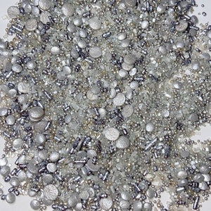 Sprinkle Mix Sparkling in Silver Sprinkle Mix -- Edible Winter Holidays Sprinkle Mix Silver Sprinkles Silver Sugar Crystals Diamond Crystals