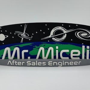 3D Printed Space Theme Nameplate