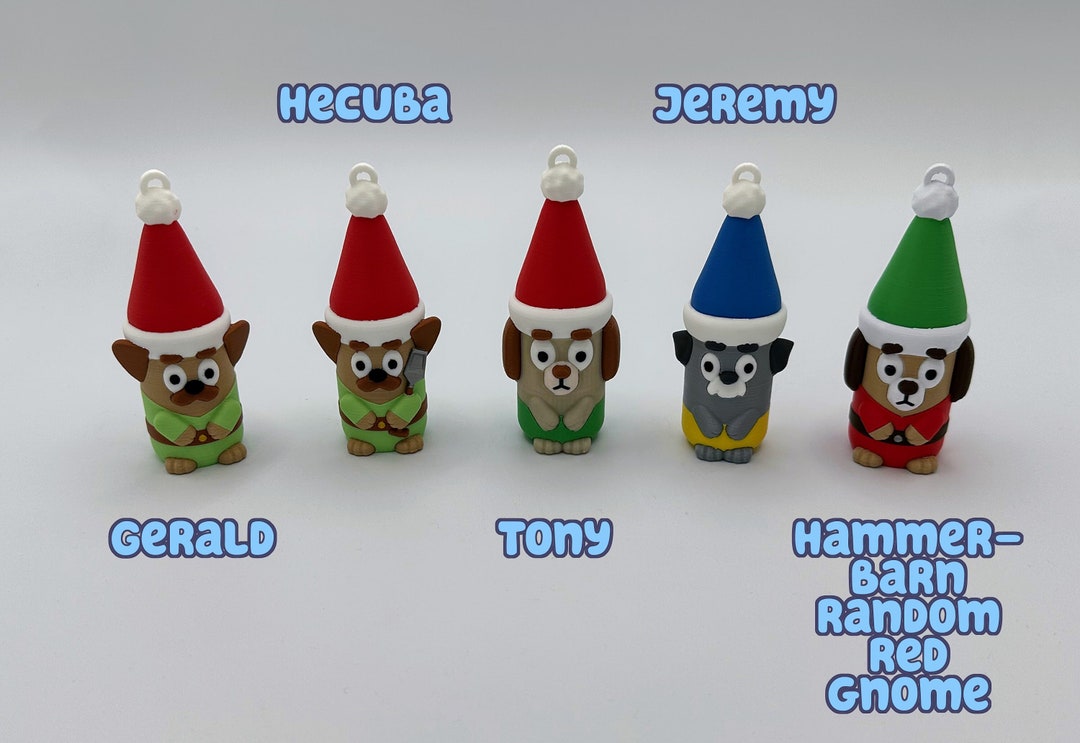 Gnome Ornaments Pack Bluey Inspired Etsy