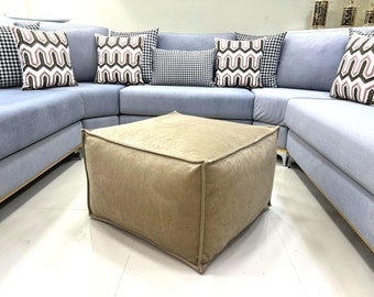 Luxury Square velvet Ottoman pouf - velvet Ottoman - Pouf Ottoman, Floor Seating, Footrest, Velvet Pouf , coffee table handmade , home decor