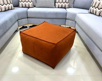 Luxury Square velvet Ottoman pouf - velvet Ottoman - Pouf Ottoman, Floor Seating, Footrest, Velvet Pouf , coffee table handmade , home decor