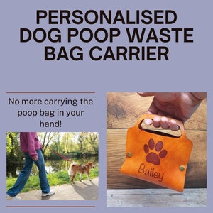 personalised dog poop carrying bag