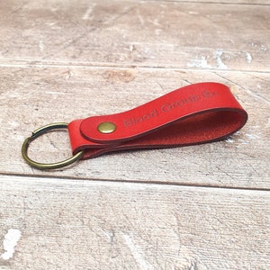 Blood Group Engraved Leather Keychain, Emergency Blood Type Reminder Keyring, Practical Blood Type Identifier Keyring