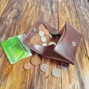 Pochette en cuir portefeuille, porte-monnaie en cuir, pochette pour pièce de monnaie unisexe, porte-monnaie en cuir avec porte-cartes, étui portefeuille pour pièces de monnaie et cartes
