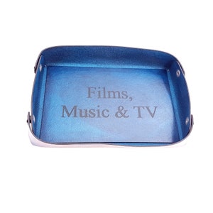 Leather Valet Tray- Leather Tray-Leather Catchall-Remote Control Storage-Anniversary Gift-Personalised Leather gift for Him Or Her