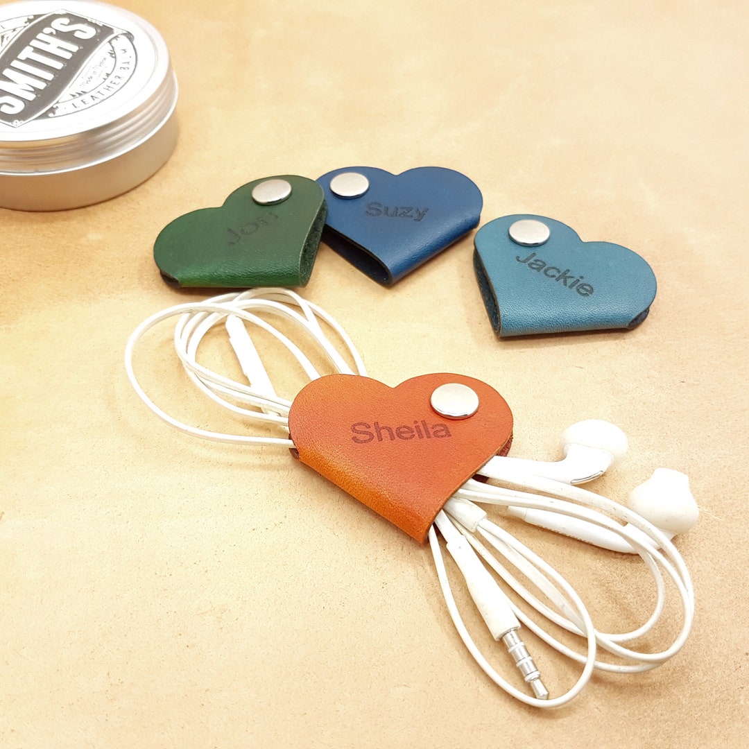 Leather Cable Wrapsearphone Cable Tidycustom Cord Etsy UK