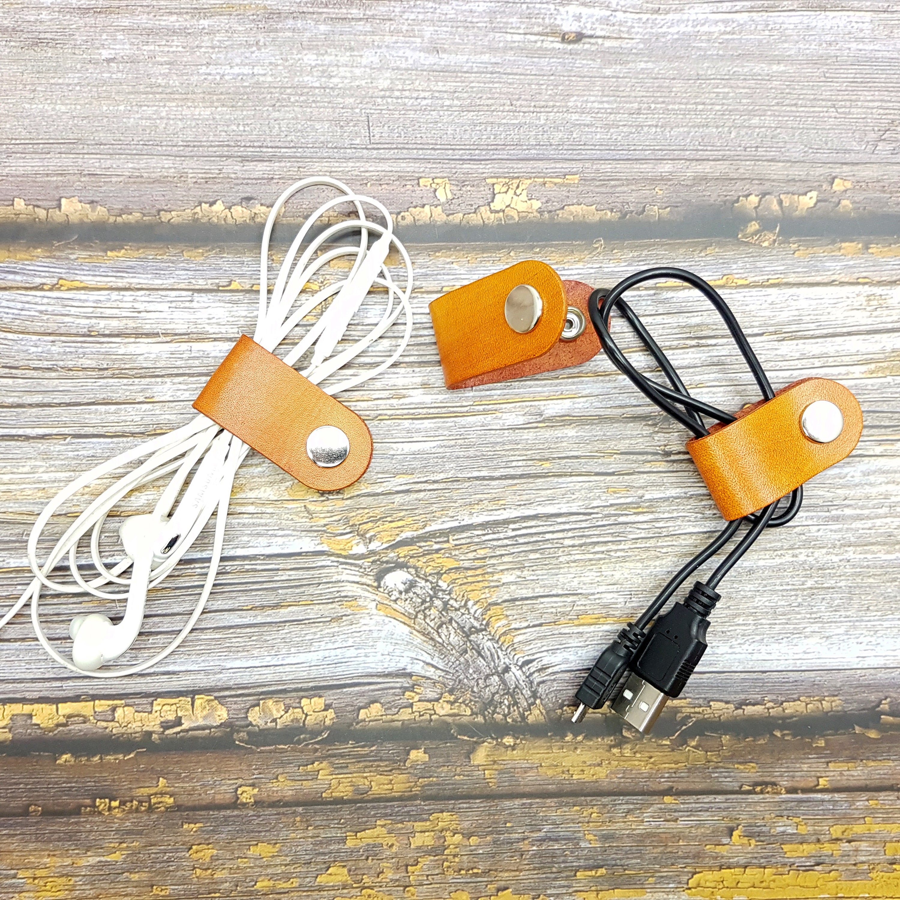 Red Leather USB Cable Organizercable Wrap earbud Wrapscord Etsy UK