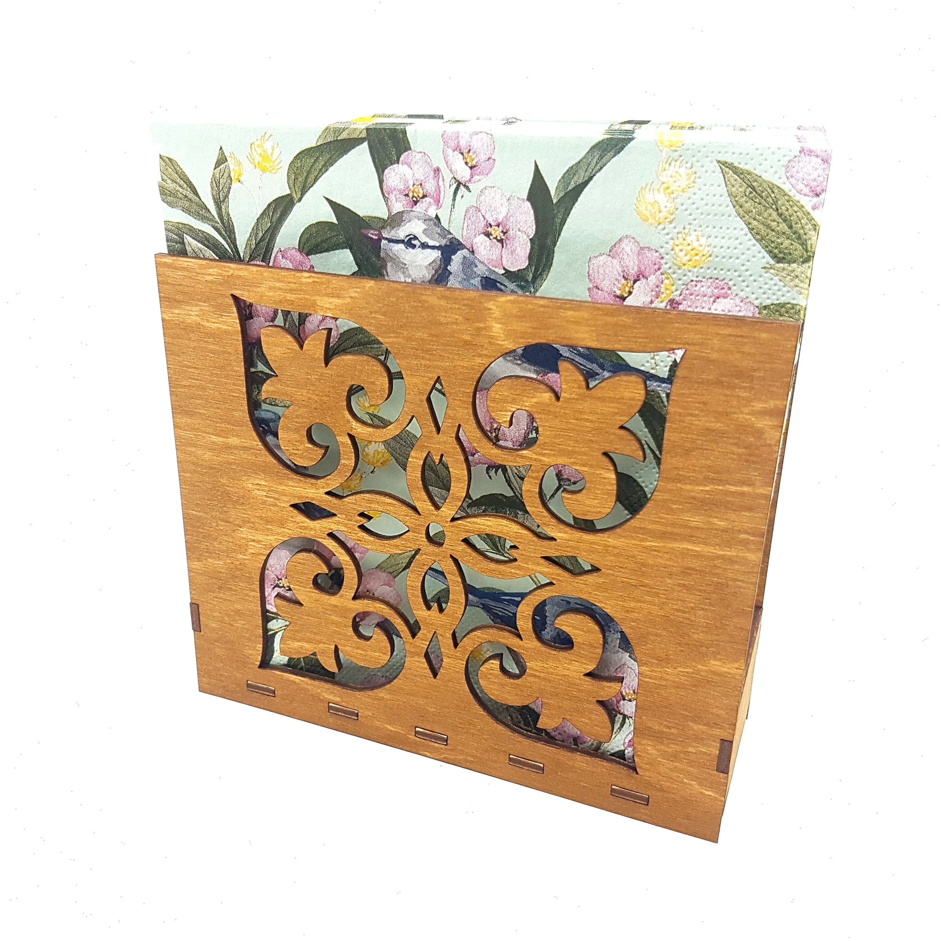 Napkin Holder StandWooden Table Napkin HolderKitchen Napkin Etsy