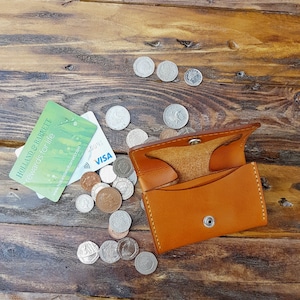 Porte-monnaie - Porte-monnaie en cuir - Porte-monnaie pour homme - Porte-monnaie en cuir avec porte-cartes - Porte-monnaie et porte-cartes - Étui portefeuille