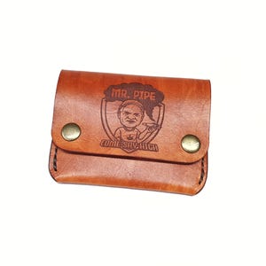Portefeuille en cuir personnalisé pour espèces et cartes, Porte-cartes en cuir sécurisé, Porte-cartes en cuir minimaliste, Porte-cartes à fermeture rabattable par bouton-pression