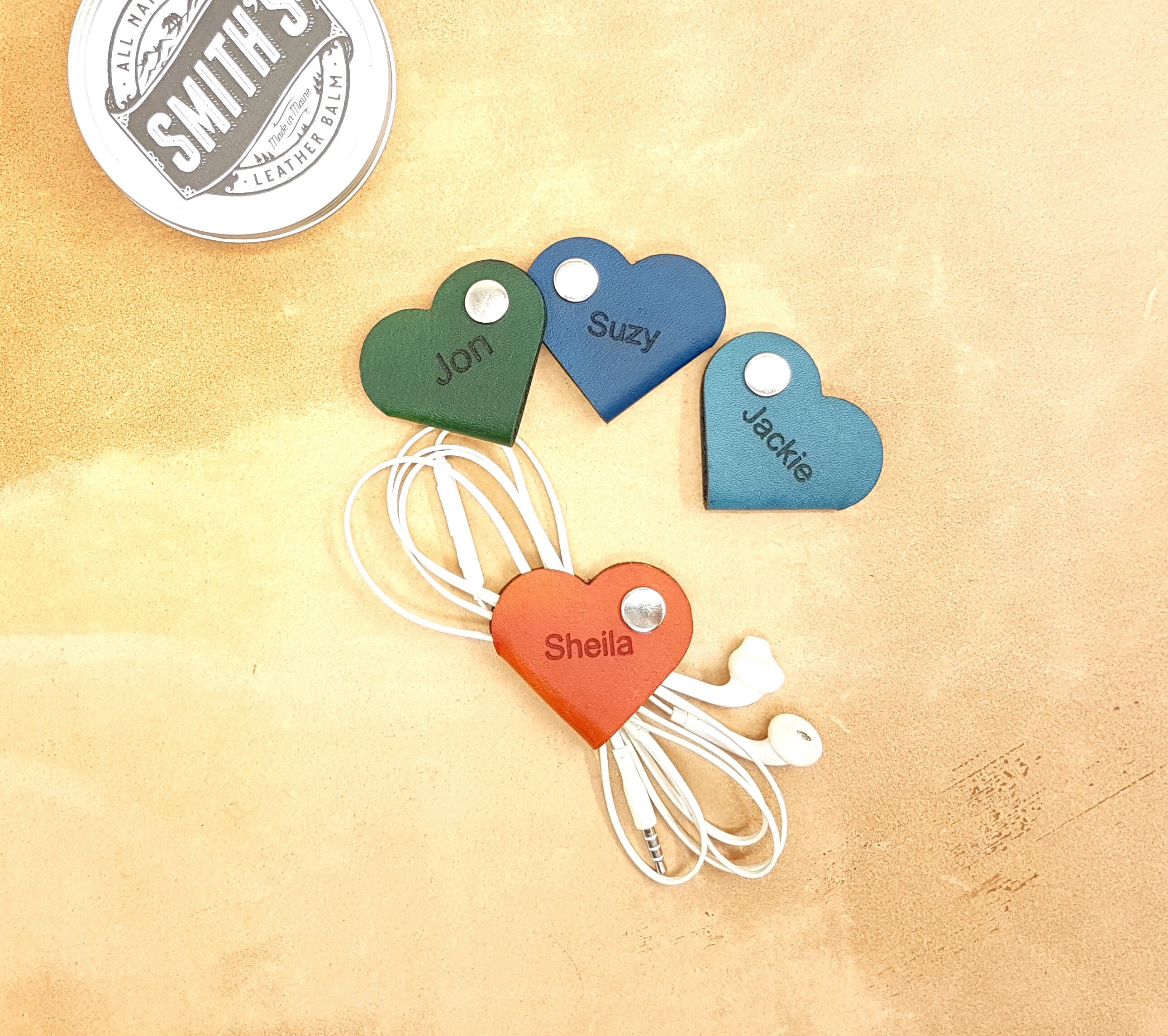 Love Heart Cable Wrapsleather Earphone Wrapsearbud Etsy UK