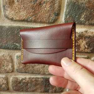 Soporte de tarjeta de cuero Billetera-Titular de tarjeta personalizado-Estuche de tarjeta de crédito de cuero-Sobre Estilo tarjeta Billetera de cuero-Soporte de tarjeta de visita de cuero