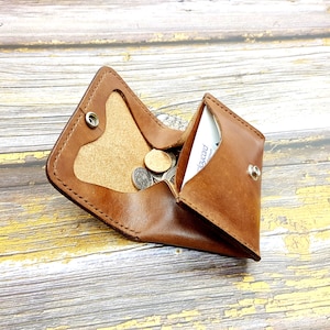 Monedero de bolsa-monedero de cuero-monedero para hombre-monedero de cuero marrón con tarjetero-moneda y funda de cartera de tarjeta