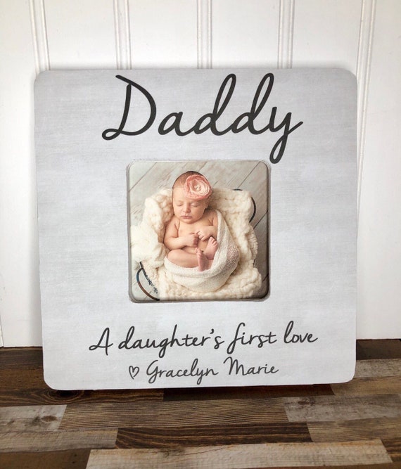 Daddy Sons First Hero Daughters First Love Custom Picture Frame First Fathers Day Gift Personalized Daddy Frame From Daughter Daddy From Son