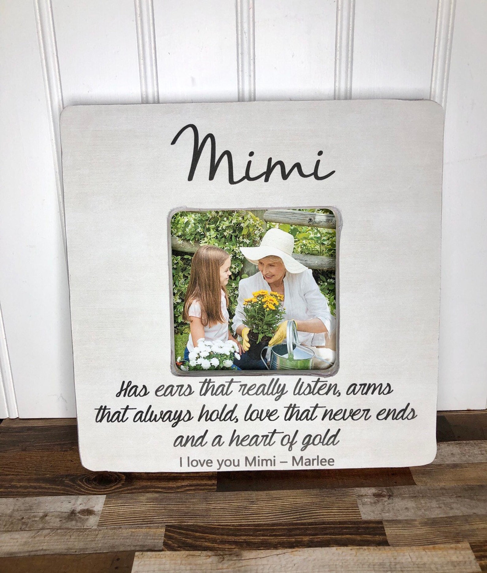 Mimi Picture Frame Grandmother Gift Personalized Picture Etsy