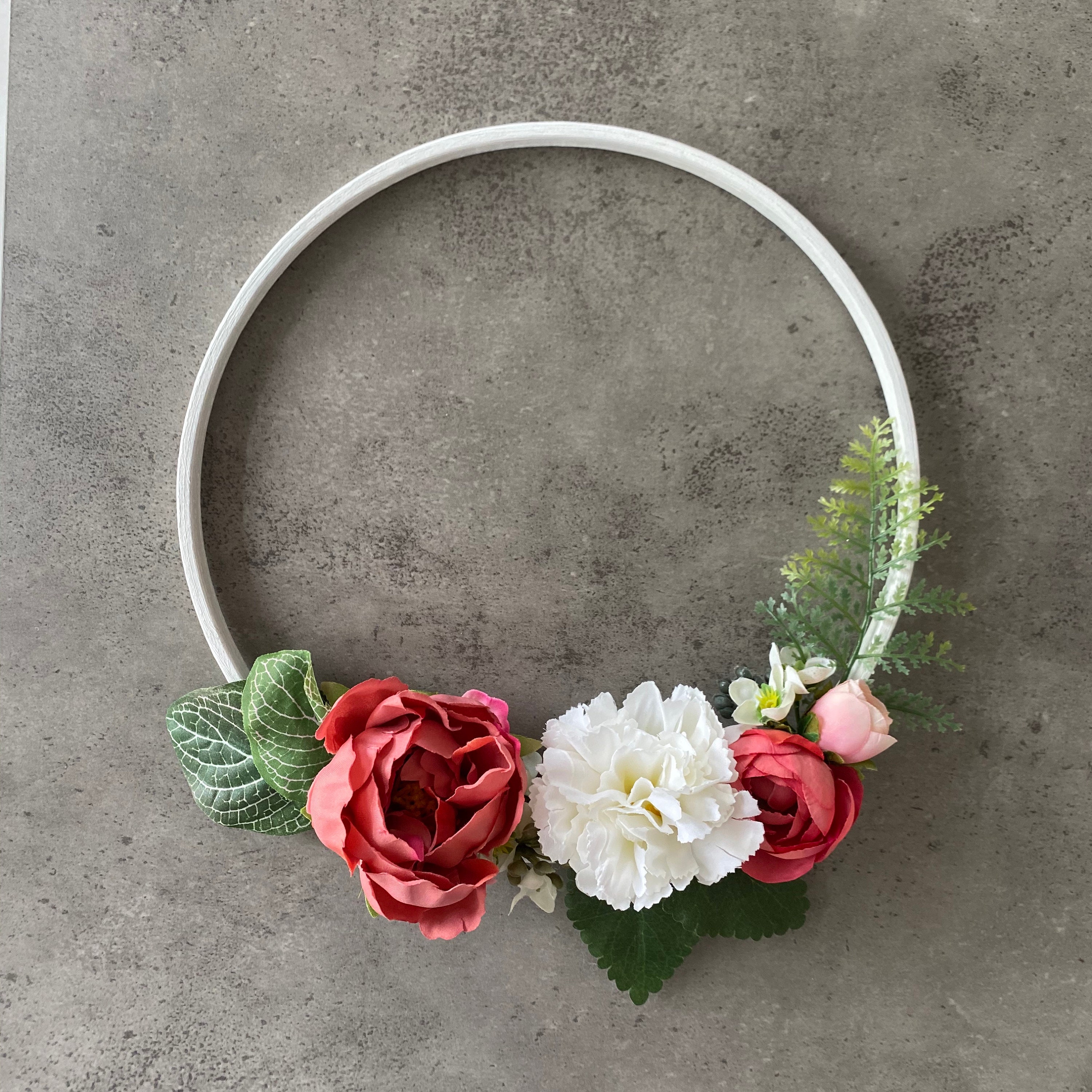Floral Hoop Peony Flower Hoop Flower Girl Hoop New Baby Etsy