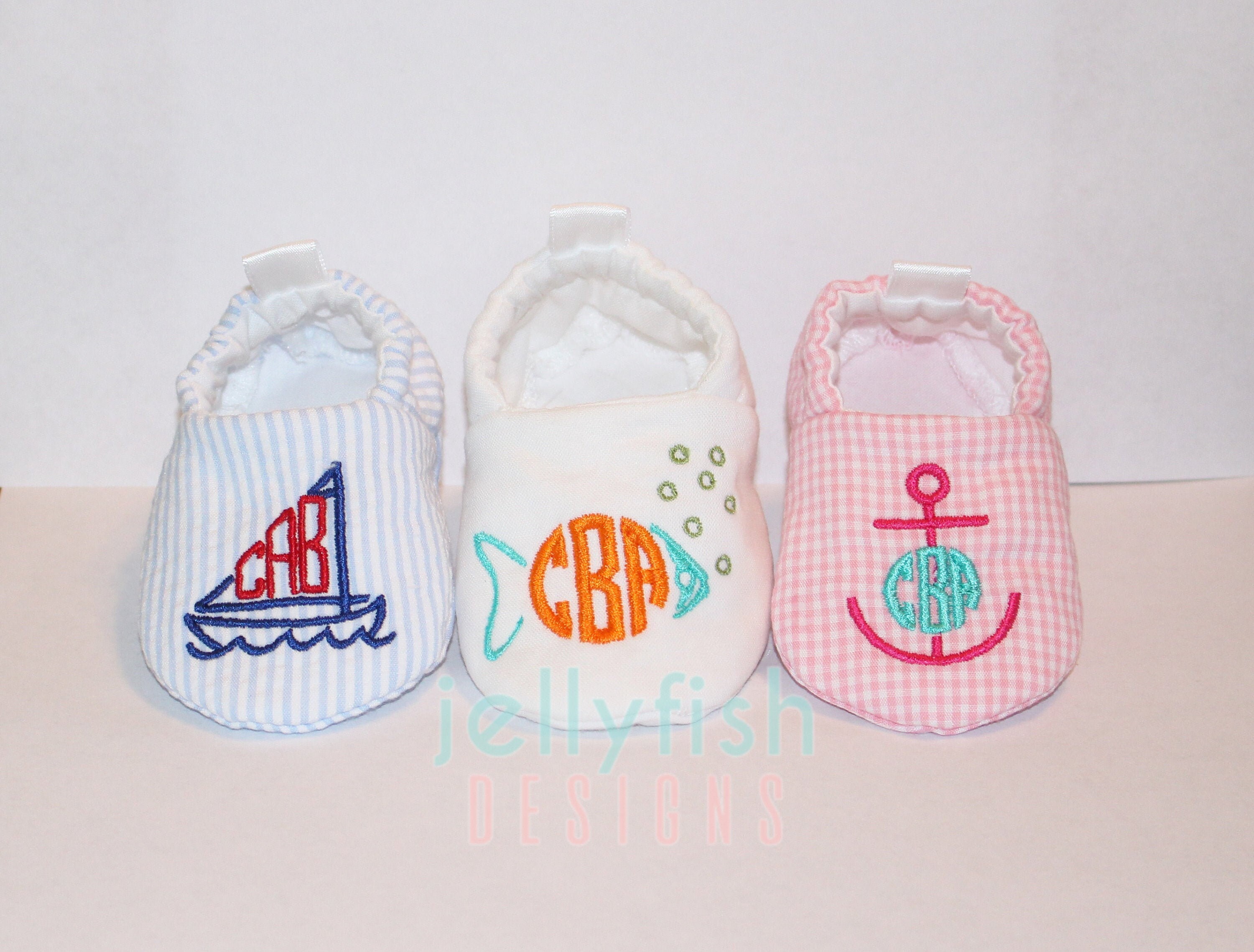 monogrammed baby shoes
