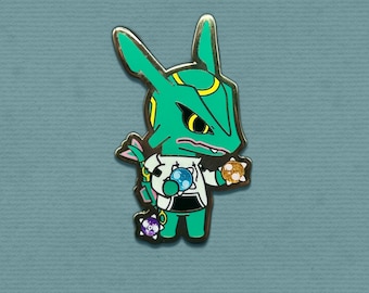 Rayquaza and Shiny Rayquaza ACxPKMN Enamel Pin