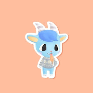 Cute Sherb Animal Crossing Sticker - Matte, Vinyl, Paper image 1