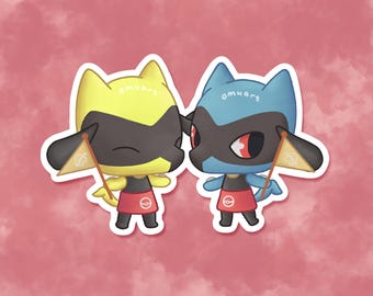 Autocollant Riolu ACxPKMN - Mat, vinyle