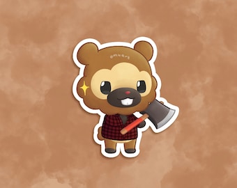 Bidoof ACxPKMN Aufkleber - Matt, Vinyl