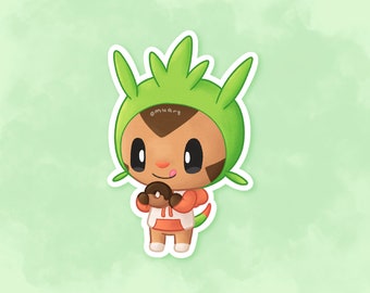 Chespin ACxPKMN-klistermärke - Matt, Vinyl