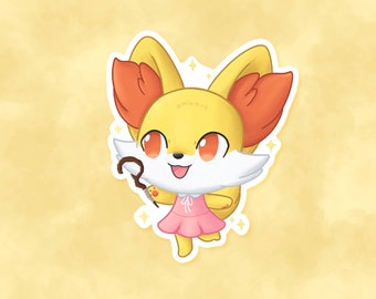 Fennekin ACxPKMN Aufkleber - Matt, Vinyl