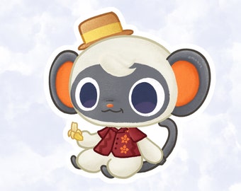 Niko Animal Crossing Monkey Sticker - Matt, Vinyl