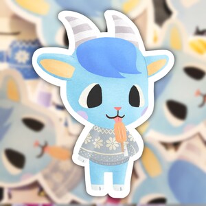 Cute Sherb Animal Crossing Sticker - Matte, Vinyl, Paper image 2
