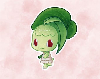 Chikorita ACxPKMN Sticker - Matte, Vinyl