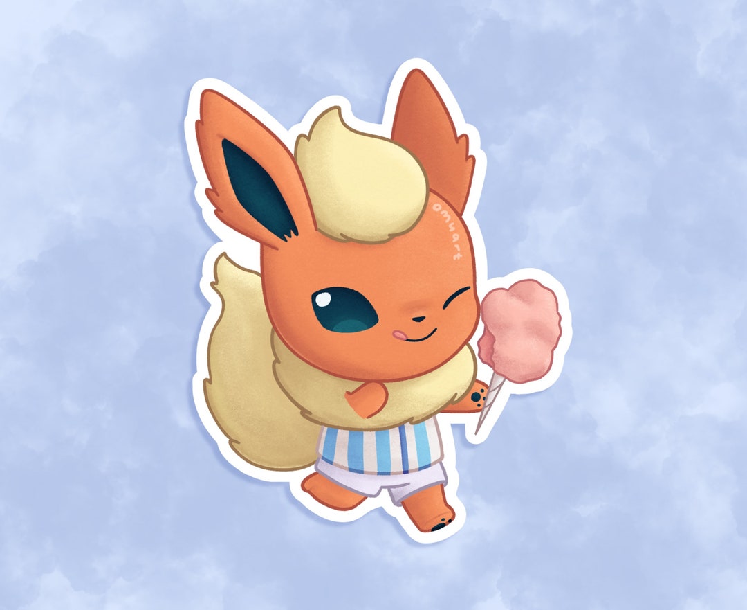 Flareon Acxpkmn Sticker - Matte, Vinyl - Etsy
