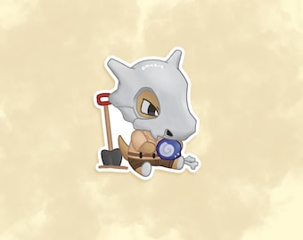 Cubone ACxPKMN Sticker - Matte, Vinyl