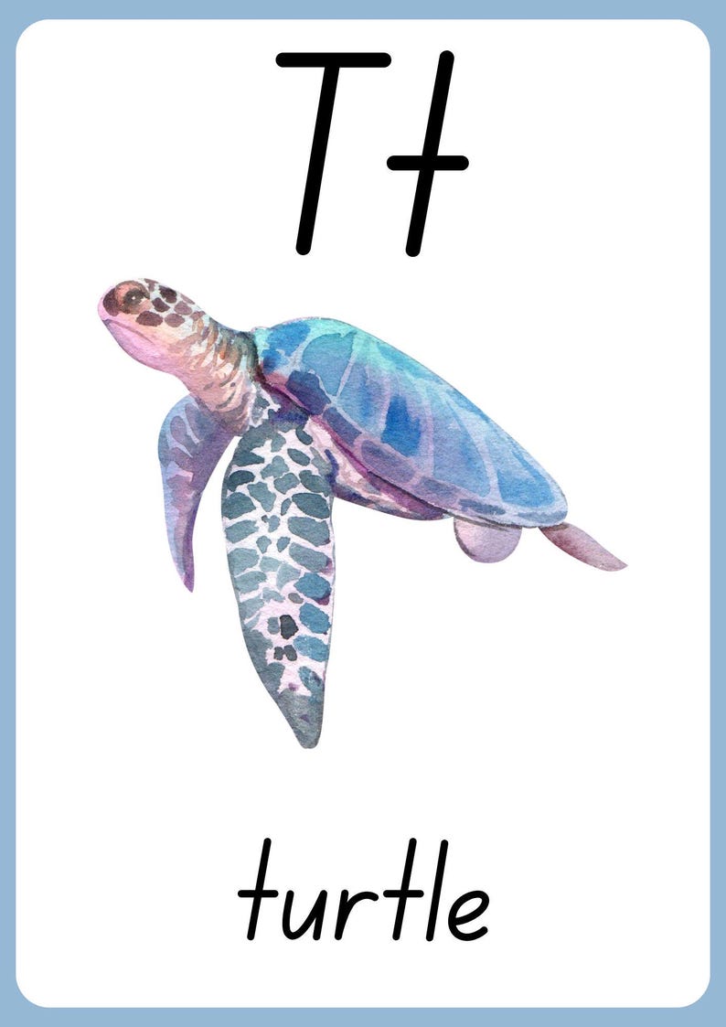 Alphabet Posters - Watercolour - Etsy