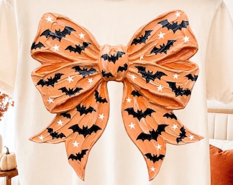 Preppy Halloween Bow Png Coquette Bow Png Brushstroke Bat Bow Png Spooky Bow Png Cute Halloween Fall Bow Png Digital Download